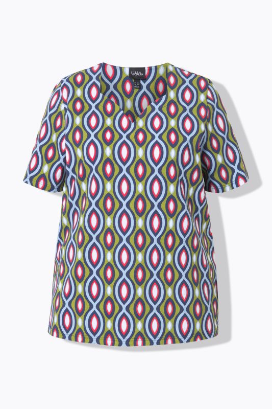 Ogee Print Short Sleeve Stretch Fit Tee