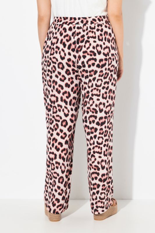 Leopard Print Elastic Waist Pants