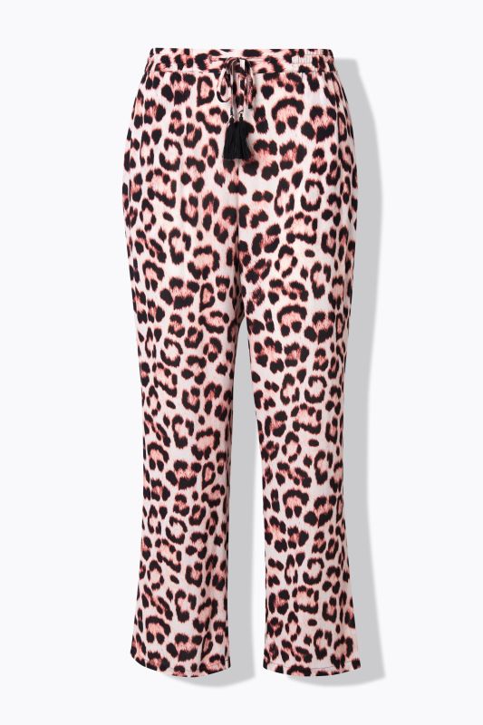Leopard Print Elastic Waist Pants