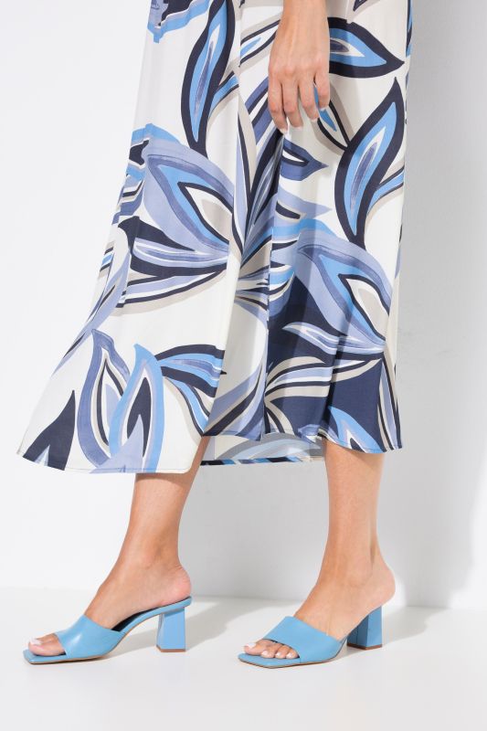 Painted Leaf Drawstring Waist Dress