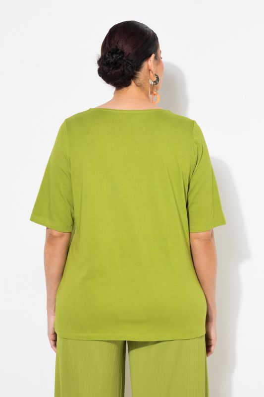 Braided Neck Short Sleeve Tee