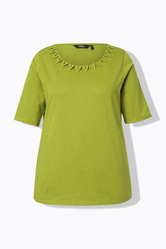 Braided Neck Short Sleeve Tee
