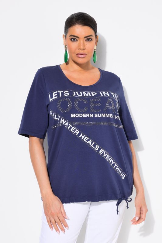 Ocean Graphic Placement Lettering Tee