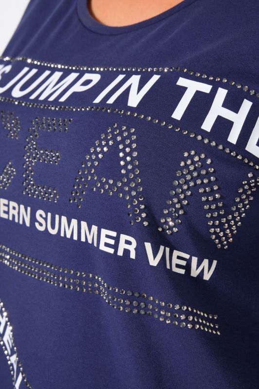 Ocean Graphic Placement Lettering Tee