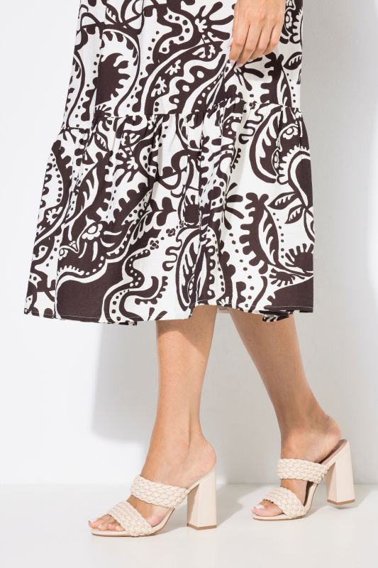 Paisley Flounce Panel Dress