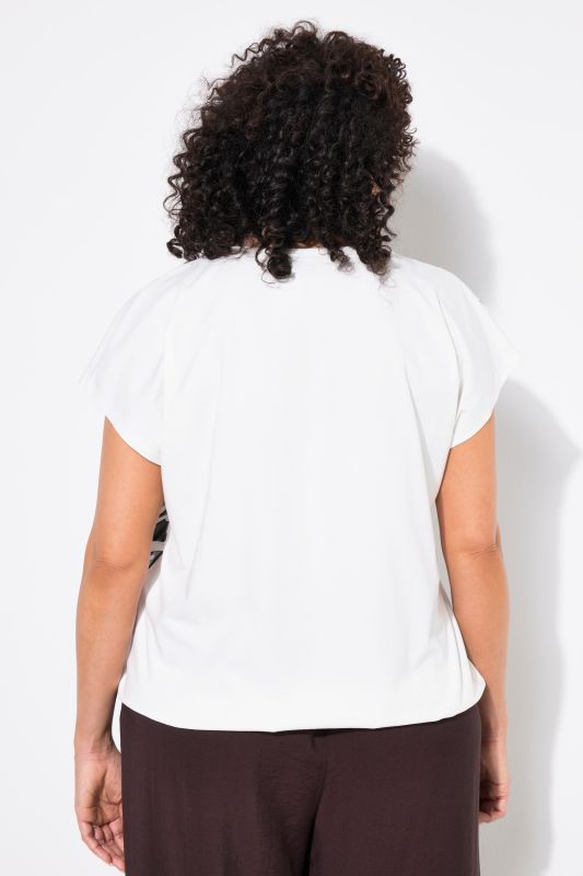 Paisley Motif Cap Sleeve Tee
