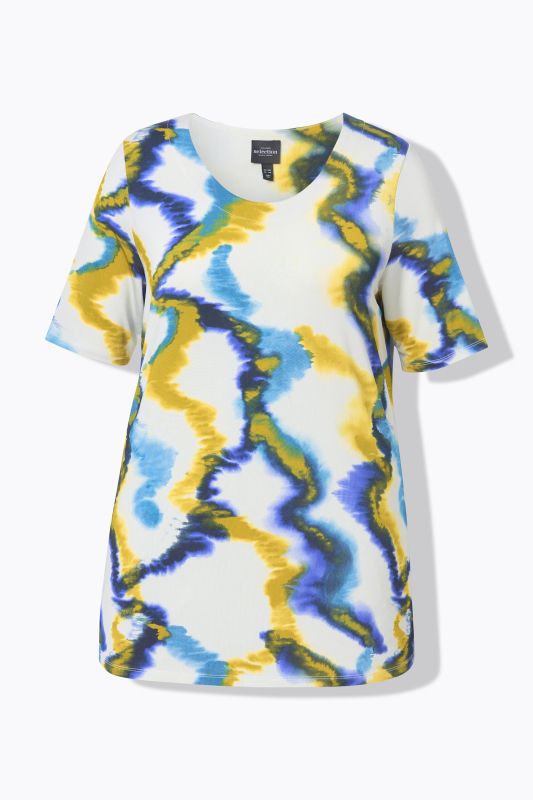 Colorful Short Sleeve Slinky Top