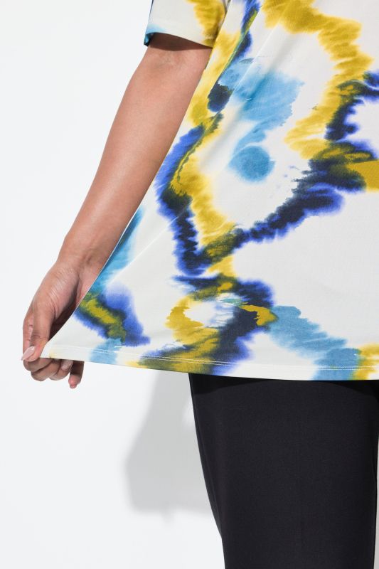Colorful Short Sleeve Slinky Top
