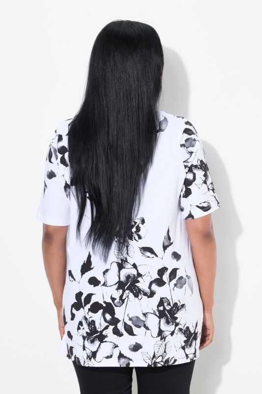 Floral Short Sleeve Pima Cotton Tee
