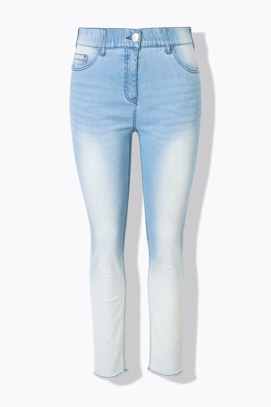 Pre-Washed Elastic Waist Jeans
