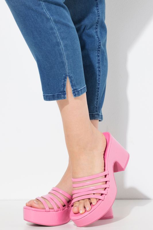 Cropped Denim Look Stretch Fit Leggings