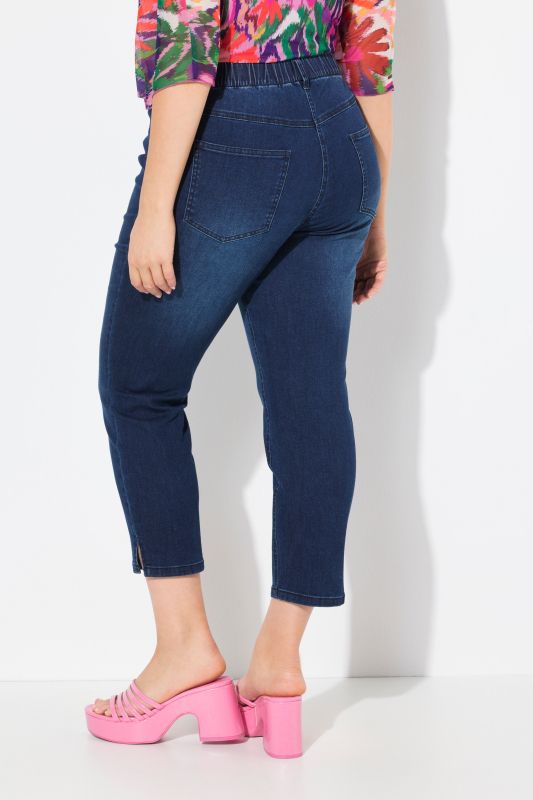 Cropped Denim Look Stretch Fit Leggings