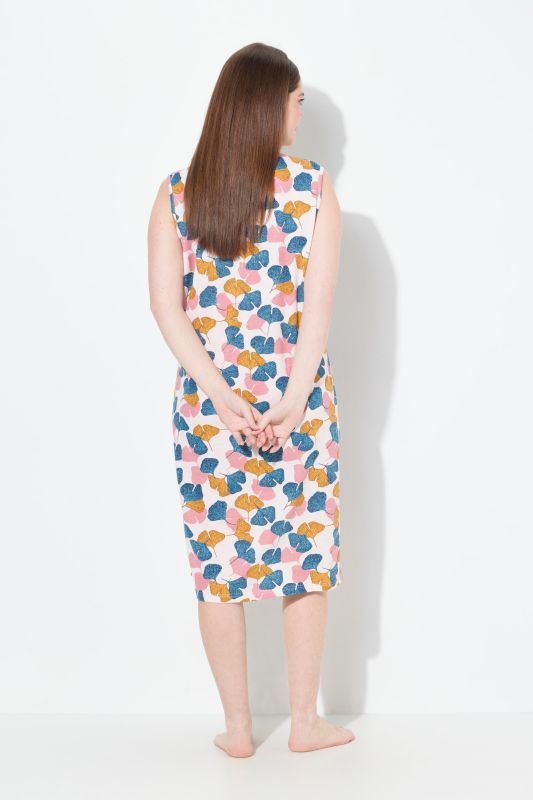 Eco Cotton Gingko Print Sleeveless Nightgown