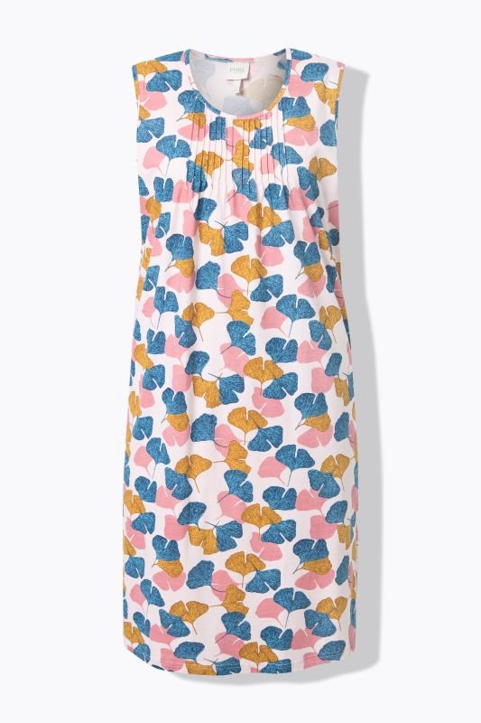 Eco Cotton Gingko Print Sleeveless Nightgown
