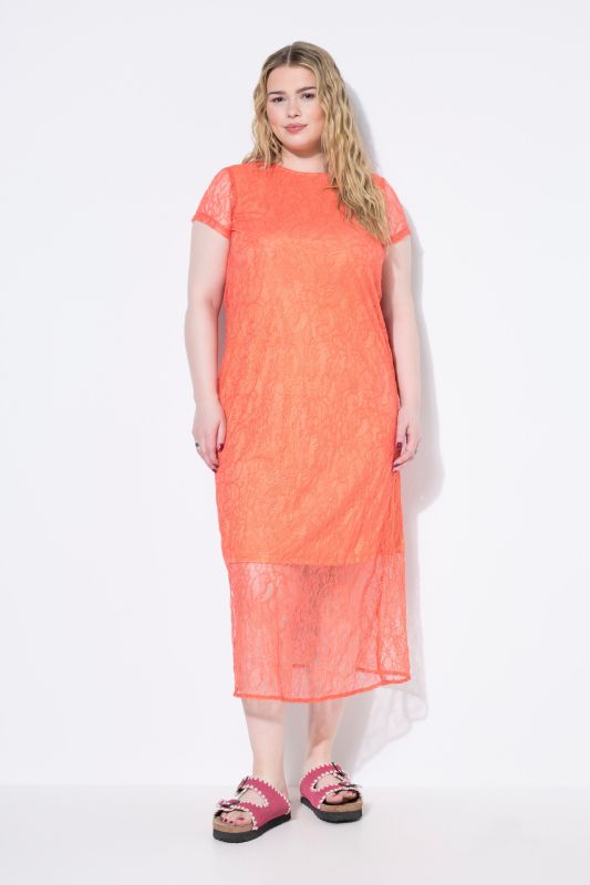 Layered Cap Sleeve Lace Dress