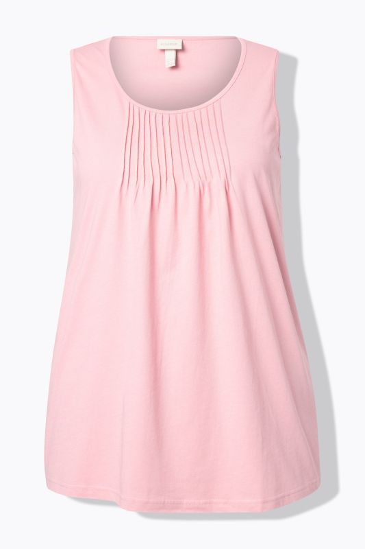 Eco Cotton Pintuck Sleeveless Pajama Top