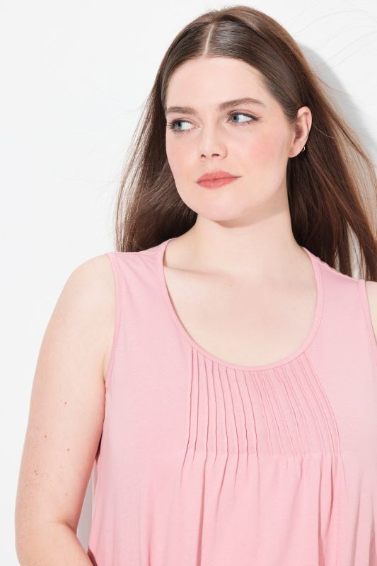 Eco Cotton Pintuck Sleeveless Pajama Top