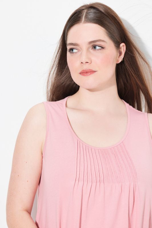 Eco Cotton Pintuck Sleeveless Pajama Top