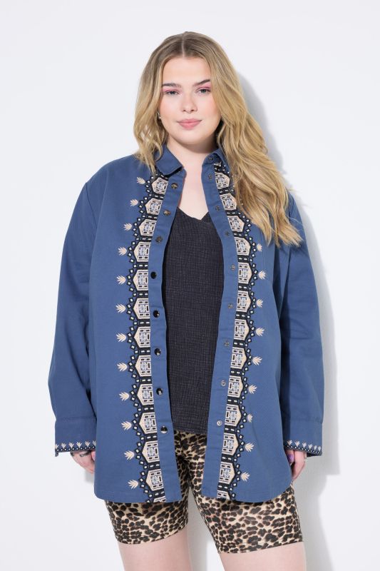 Embroidered Long Sleeve Blouse