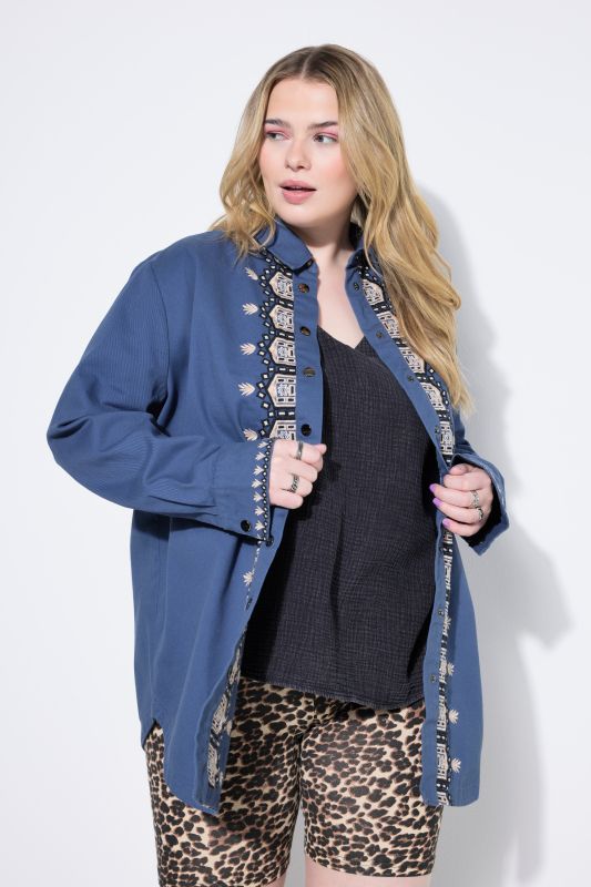 Embroidered Long Sleeve Blouse