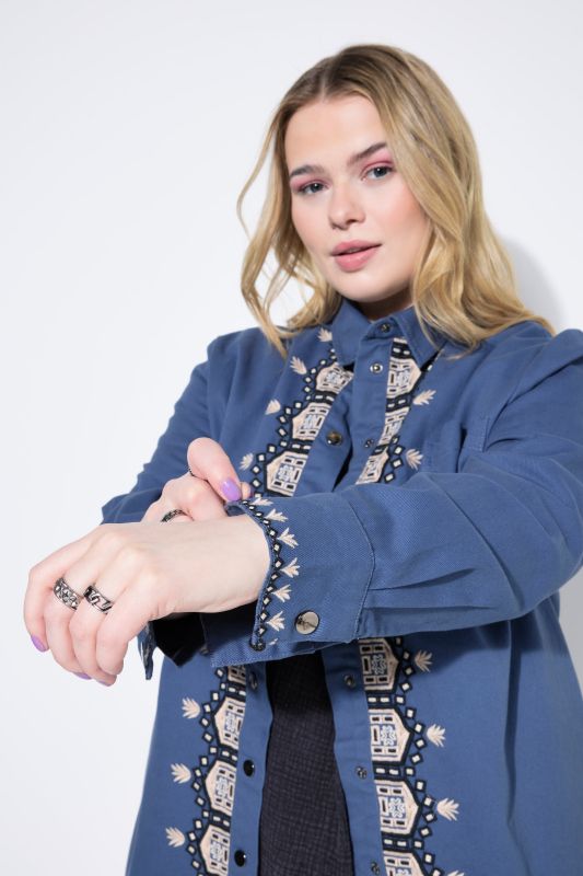 Embroidered Long Sleeve Blouse