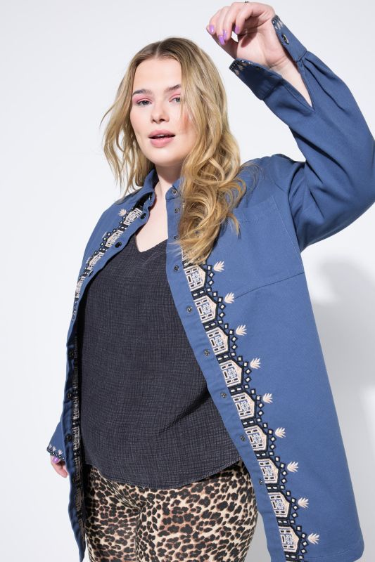 Embroidered Long Sleeve Blouse