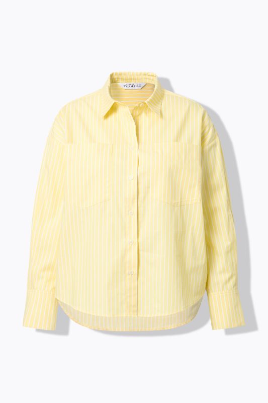 Yellow Pinstripe Button Down Blouse