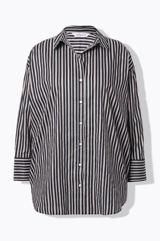 Oversized Striped Button Down Blouse