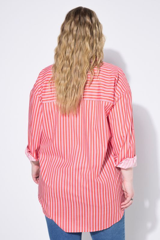 Oversized Striped Button Down Blouse