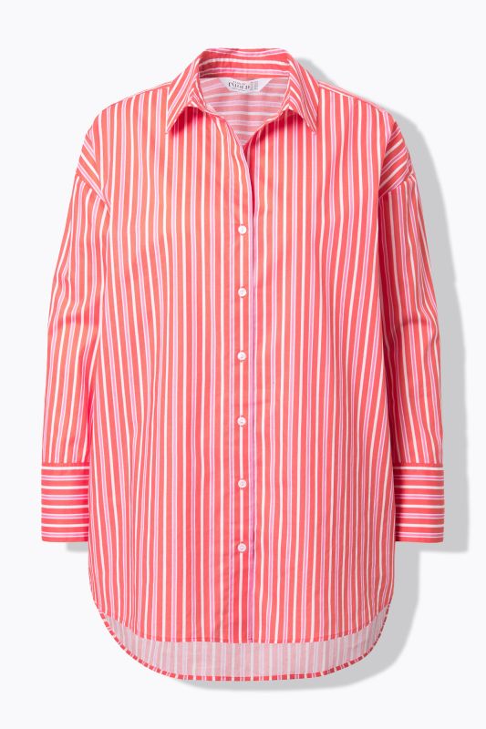 Oversized Striped Button Down Blouse