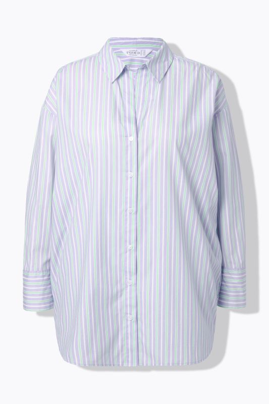 Oversized Striped Button Down Blouse