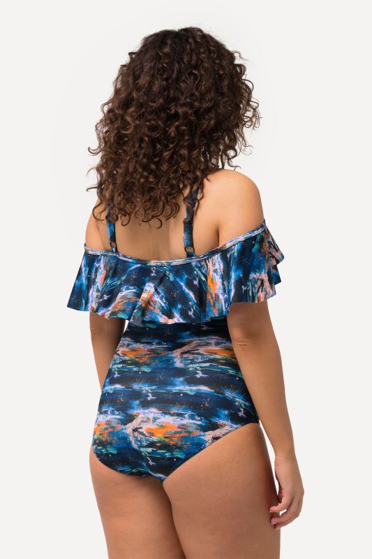 Flounce Shoulder Swimsuit
