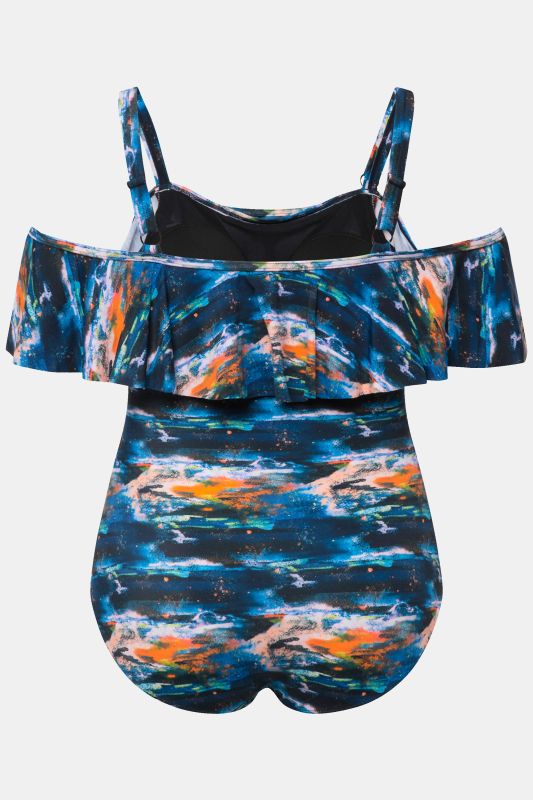 Flounce Shoulder Swimsuit
