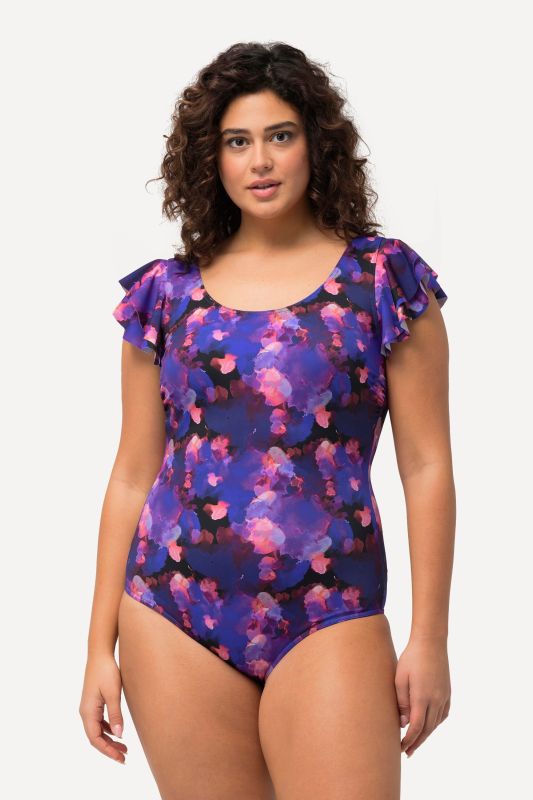 Polka Dot Flutter Sleeve Swimsuit