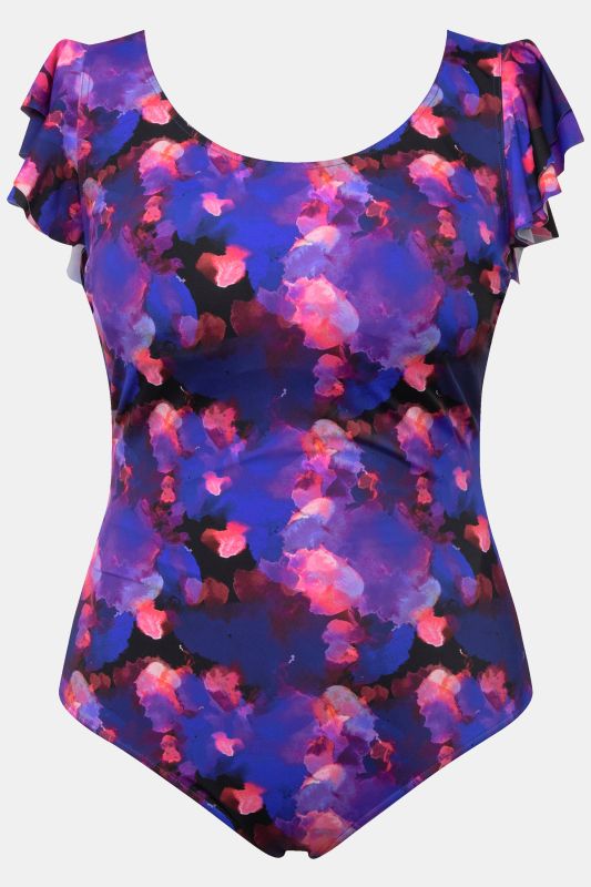 Polka Dot Flutter Sleeve Swimsuit