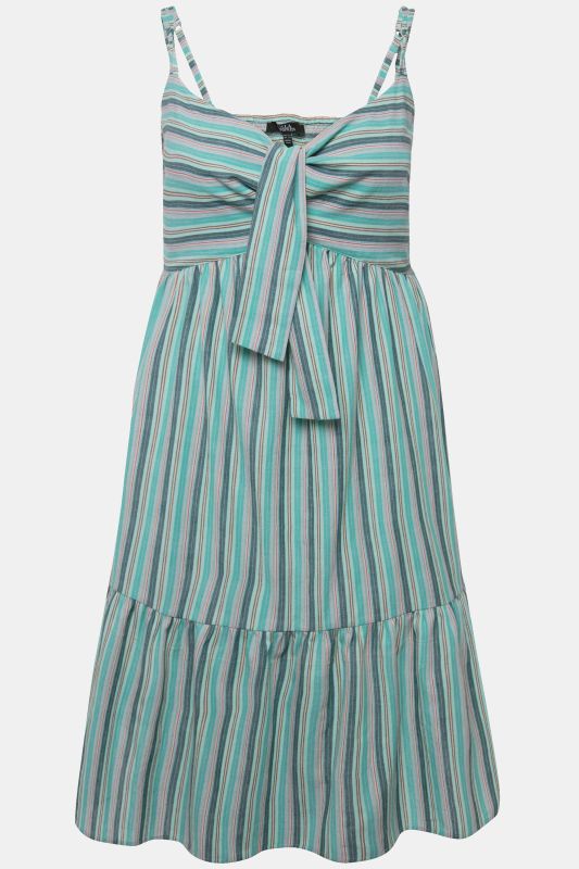 Striped Spaghetti Strap Midi Dress