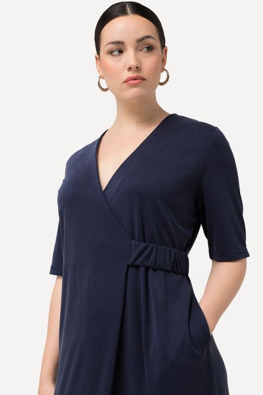 Wrap Look Short Sleeve Dress