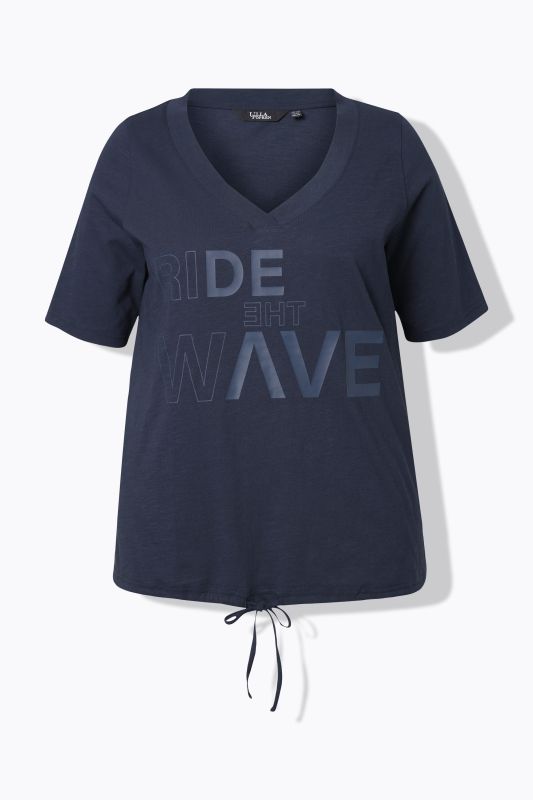 Ride The Wave Short Sleeve V-Neck Graphic Tee