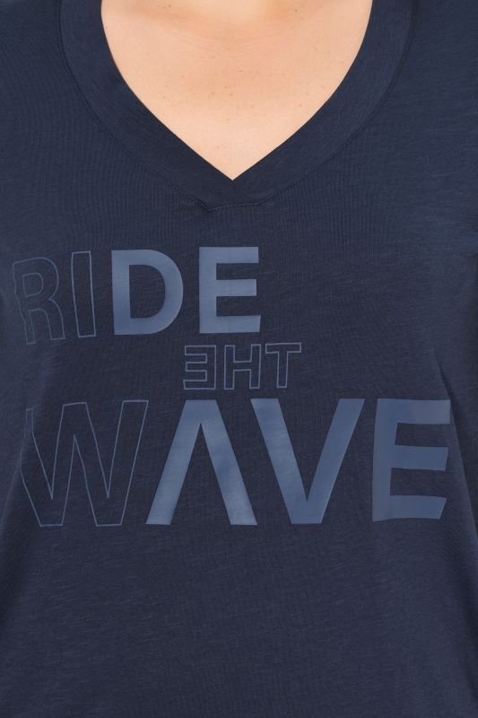 Ride The Wave Short Sleeve V-Neck Graphic Tee