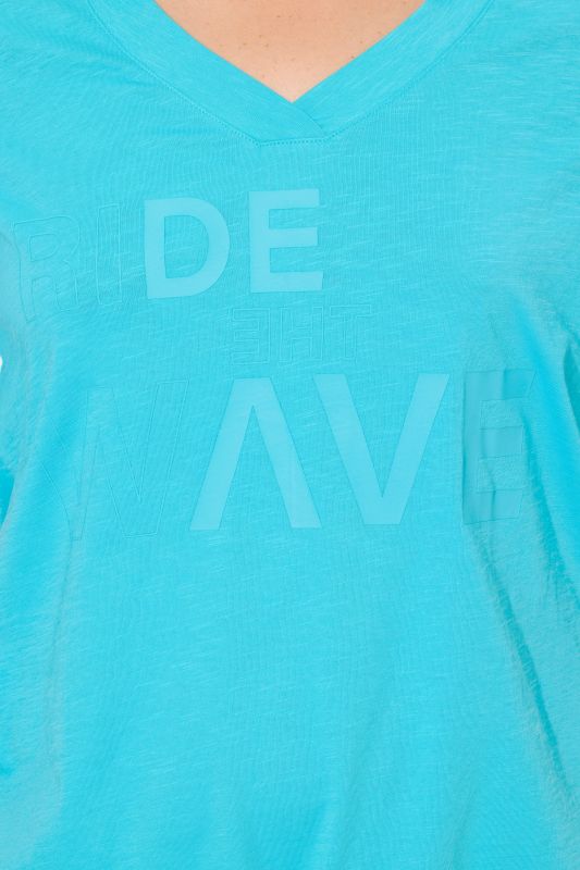 Ride The Wave Short Sleeve V-Neck Graphic Tee