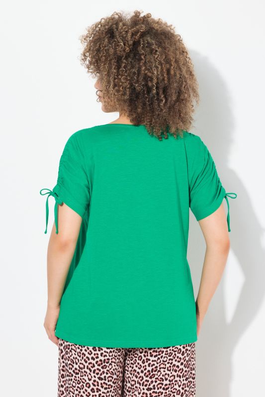 Stay wild Gathered Sleeve Graphic Tee