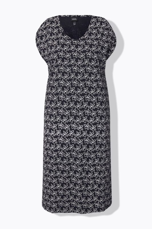 Vinework Gathered Cap Sleeve Dress