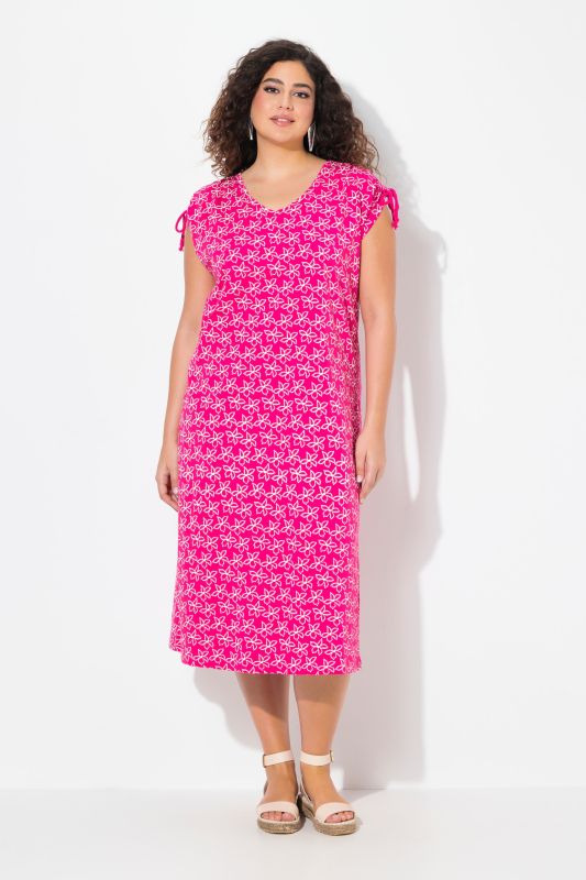 Vinework Gathered Cap Sleeve Dress