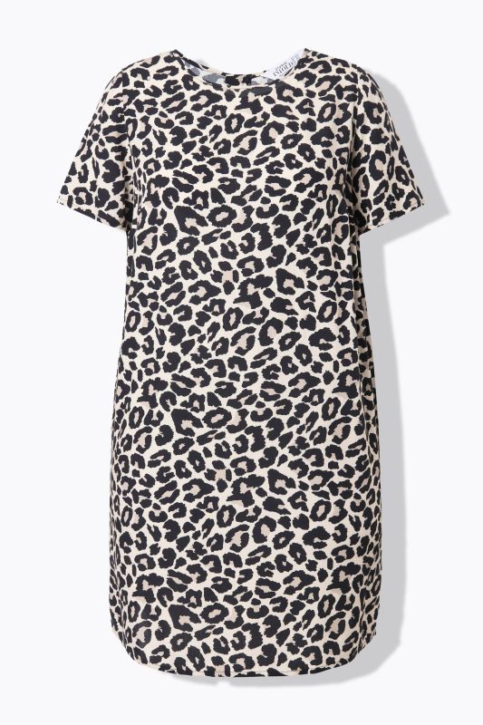 Leopard Print Short Sleeve Minidress