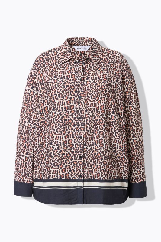 Leopard Print Long Sleeve Blouse