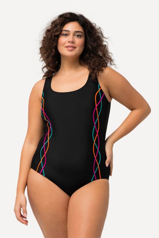 Braided Piping One Piece Swimsuit