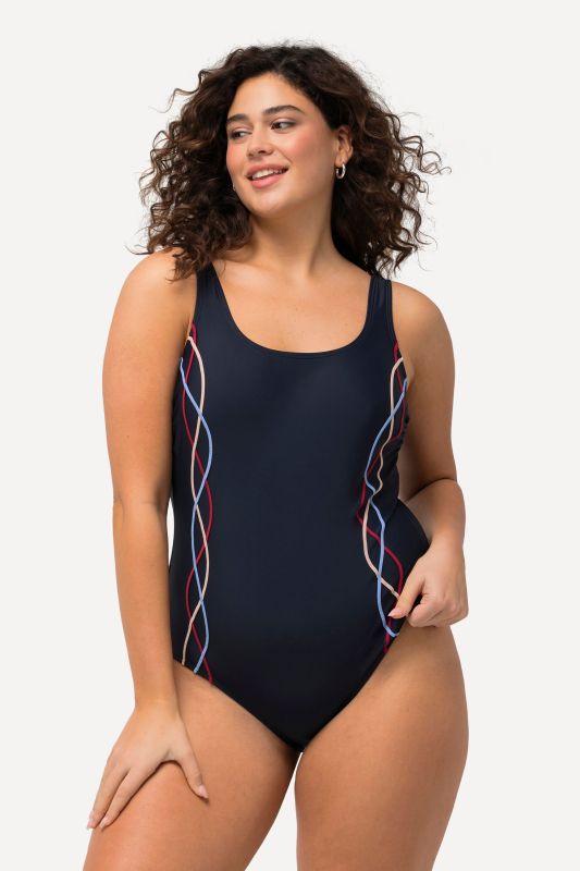 Braided Piping One Piece Swimsuit
