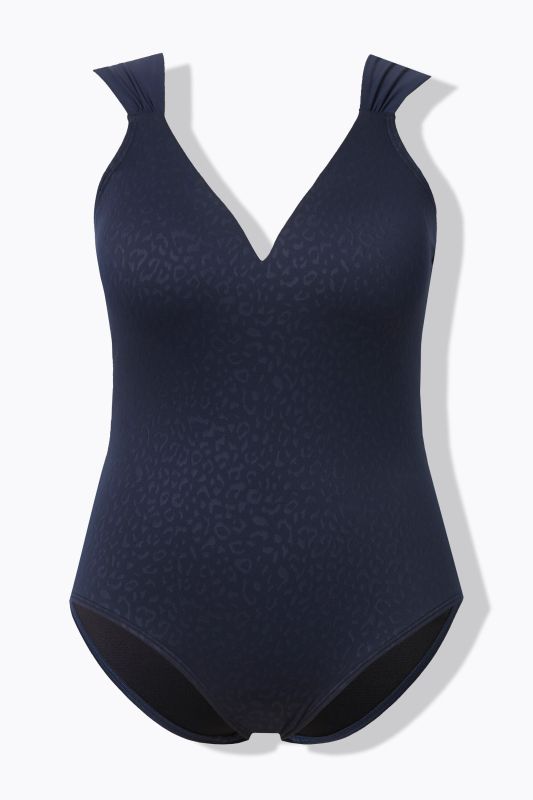 Leopard Jacquard Front Lined Swimsuit