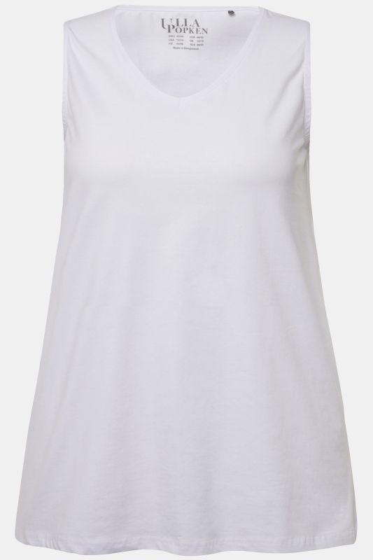 Essential V-Neck Stretch Cotton Tank