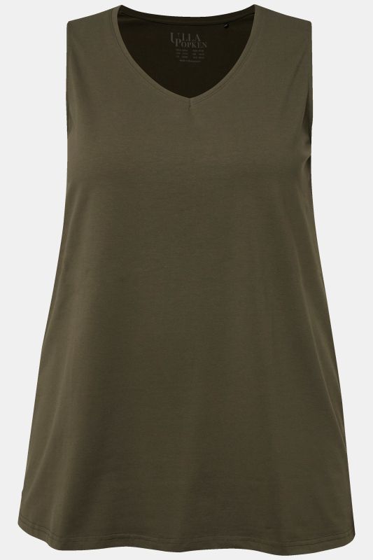 Essential V-Neck Stretch Cotton Tank